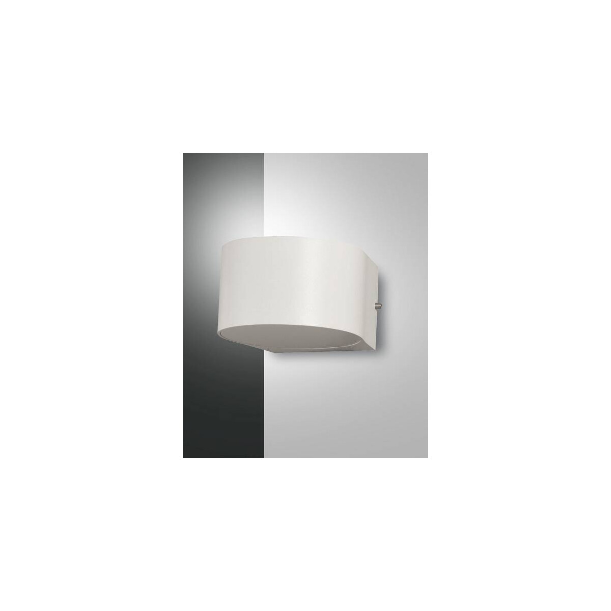 Fabas Luce Lao Wandleuchte LED 1x6W Aluminium und Kristallglas Weiss