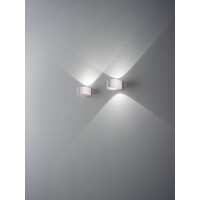 Fabas Luce Lao Wandleuchte LED 1x6W Aluminium und Kristallgl