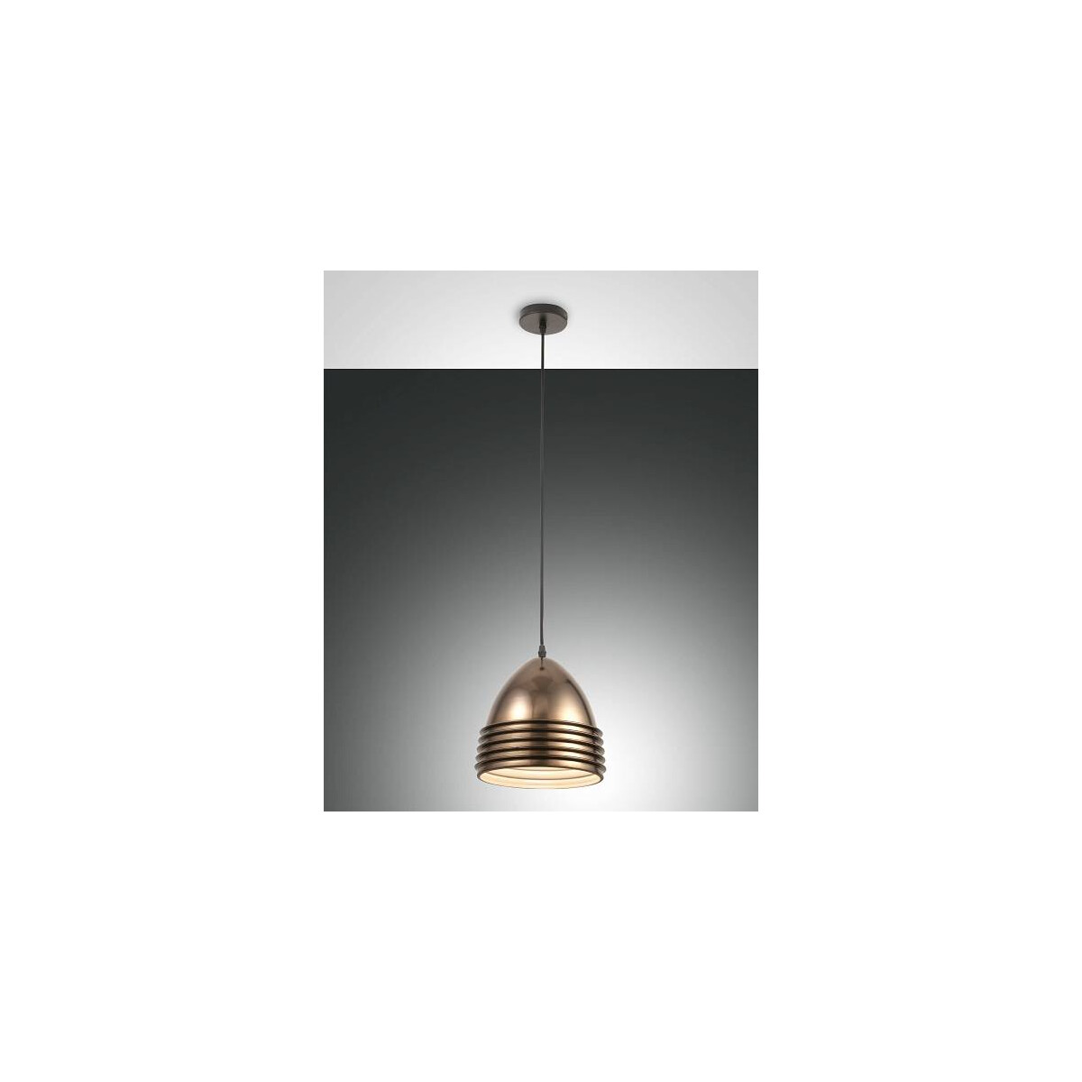 Fabas Luce Gavia Pendelleuchte E27 1x40W Metall- und Keramik schwarz/Bronze