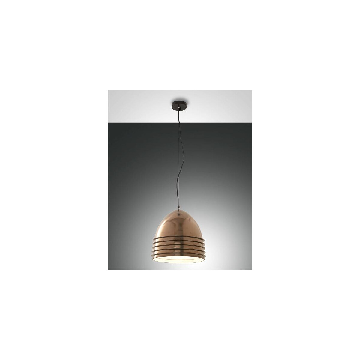 Fabas Luce Gavia Pendelleuchte E27 1x40W Metall- und Keramik schwarz/Bronze