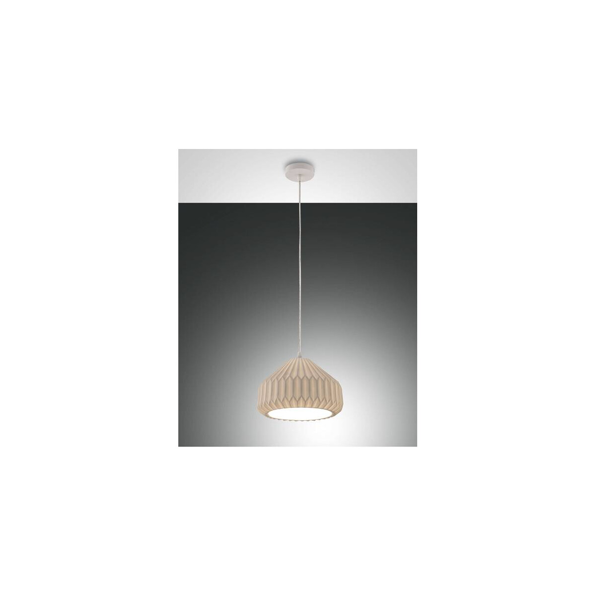 Fabas Luce Vigor Pendelleuchte E27 1x40W Metall- und Keramik weiß