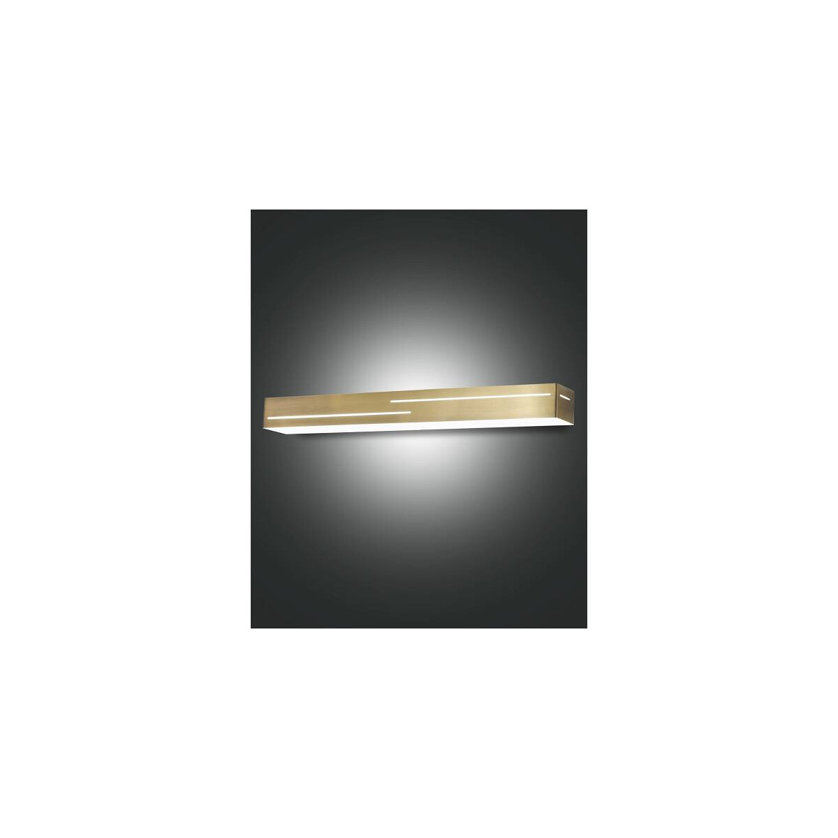 Fabas Luce Banny Wandleuchte LED 1x24W Metall- und Methacrylat Messing satiniert