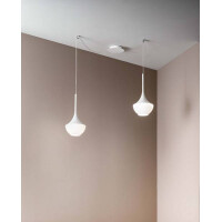 Fabas Luce Apollo Pendelleuchte E27 2X40W Metall und geblase