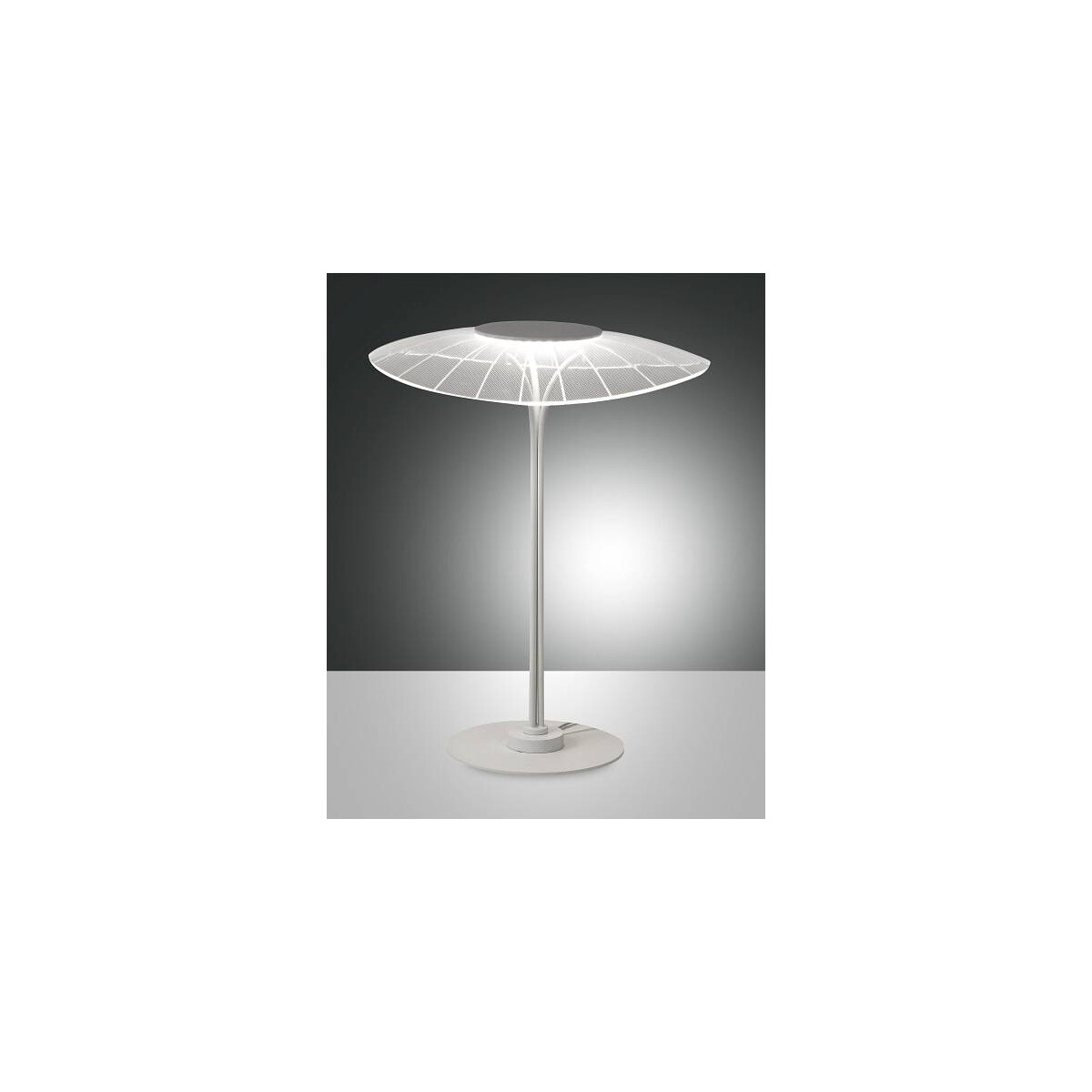 Fabas Luce Vela Tischleuchte LED 1x12W Metall- und Methacrylat weiß
