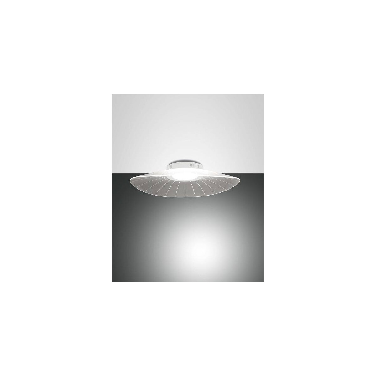 Fabas Luce Vela Deckenleuchte LED 1x24W Metall- und Methacrylat Weiss
