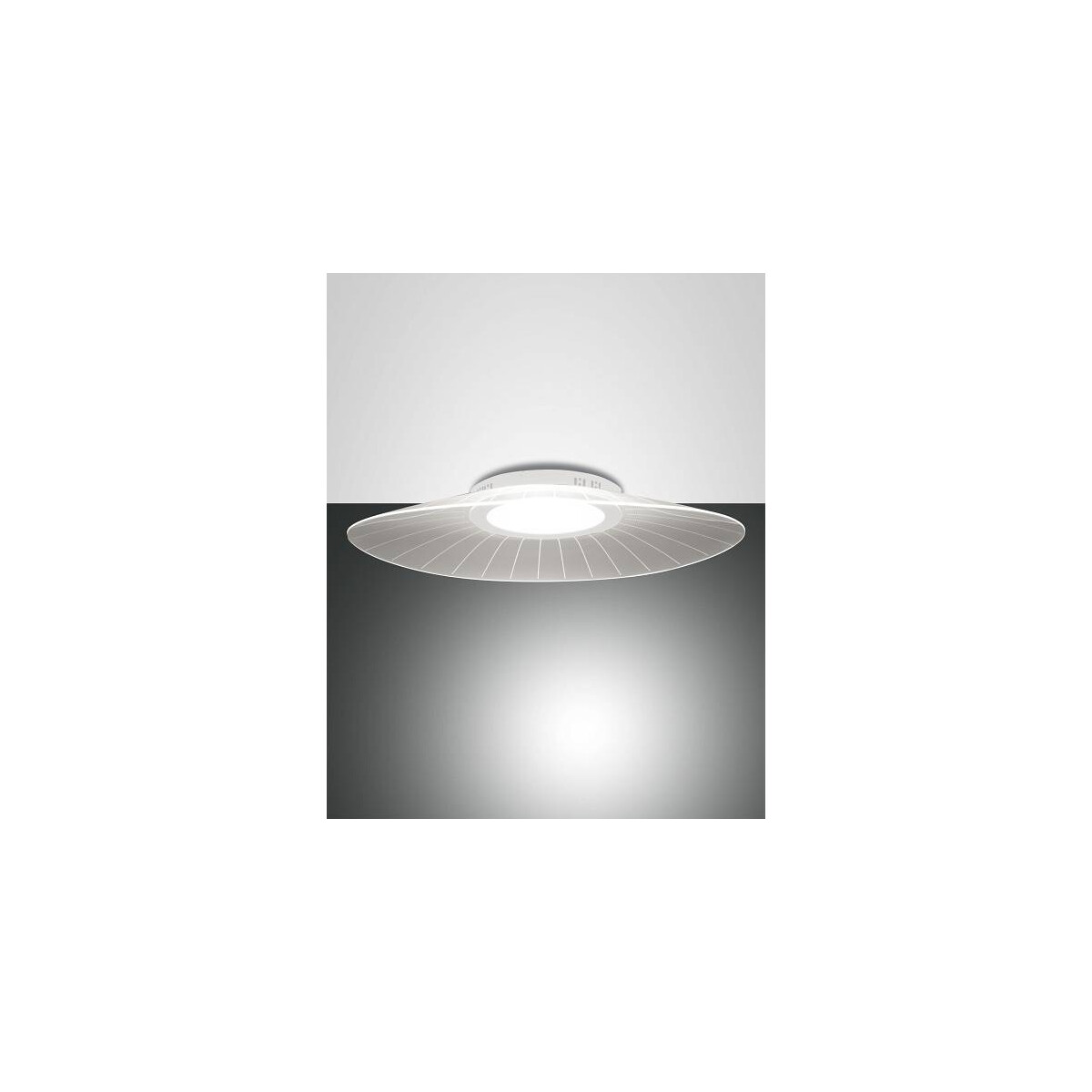 Fabas Luce Vela Deckenleuchte LED 1x24W Metall- und Methacrylat Weiss inkl. Smartluce