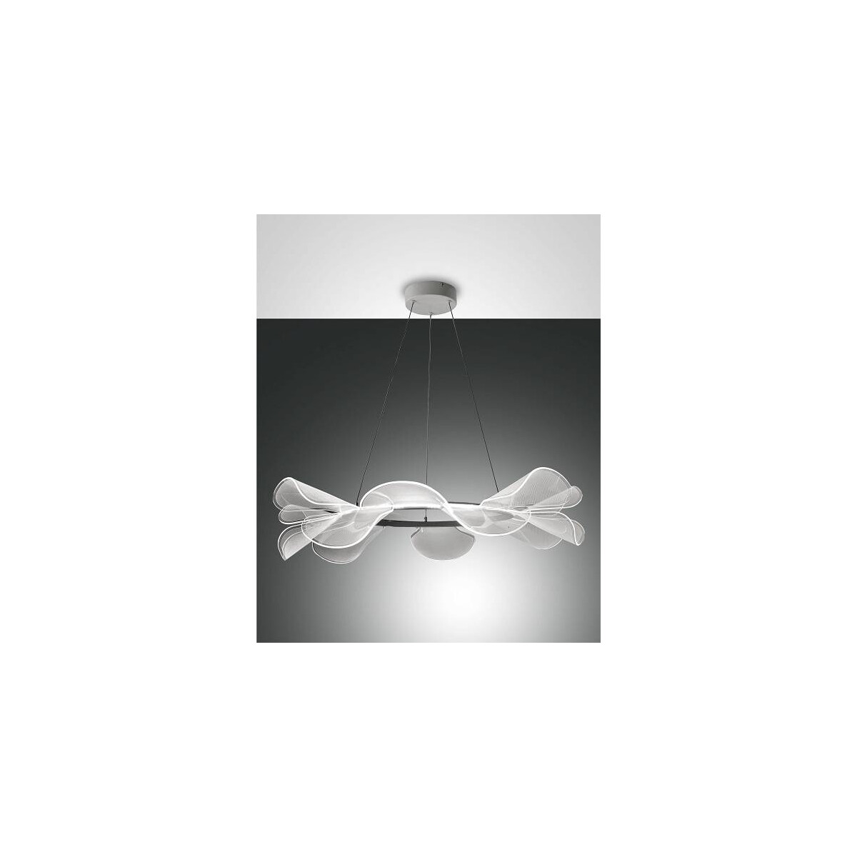 Fabas Luce Sylvie Pendelleuchte LED 1x40W Metall- und Methacrylat weiß