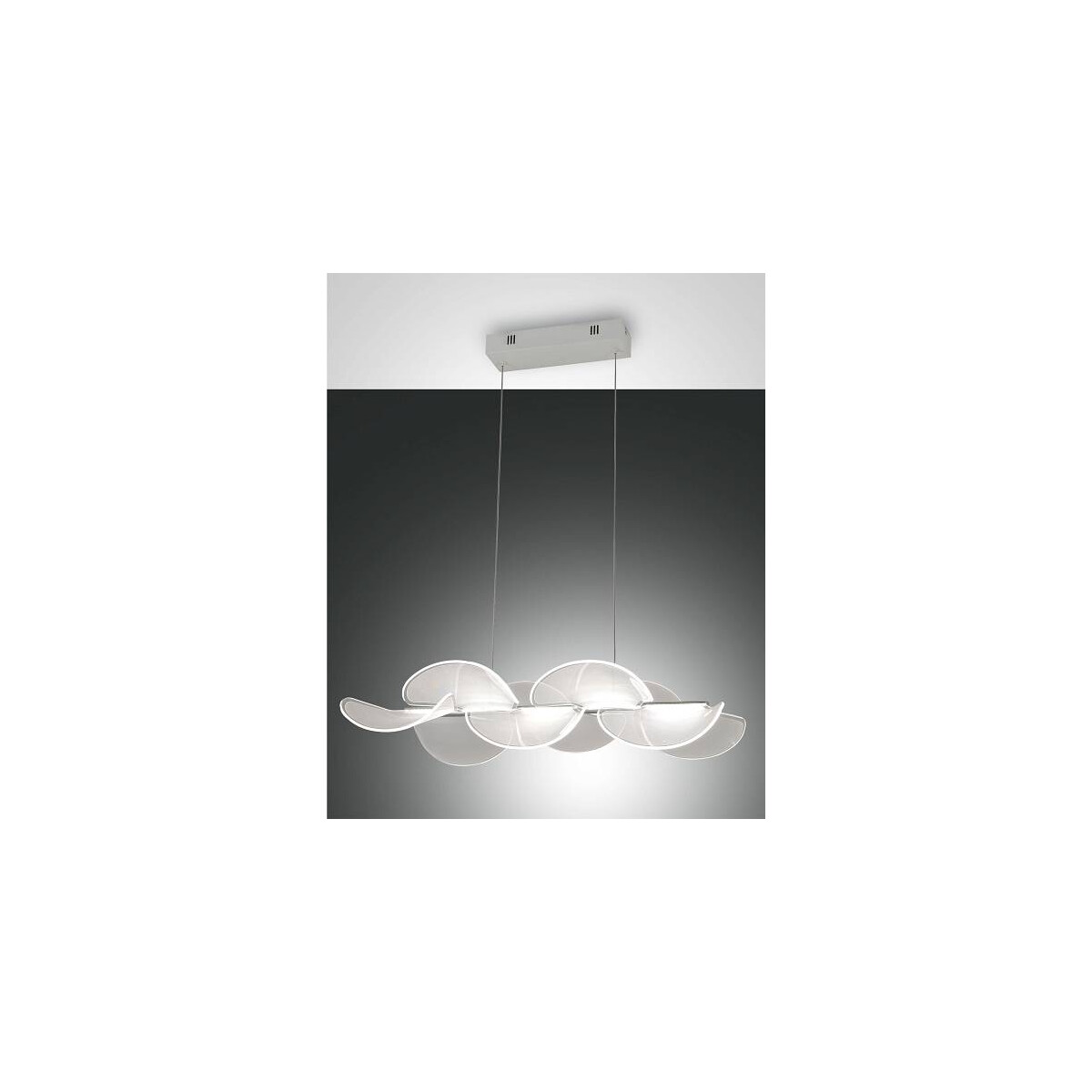 Fabas Luce Sylvie Pendelleuchte LED 1x30W Metall- und Methacrylat weiß