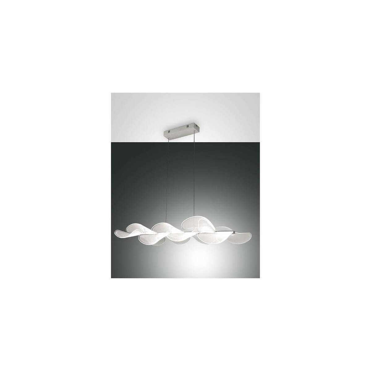 Fabas Luce Sylvie Pendelleuchte LED 1x40W Metall- und Methacrylat weiß