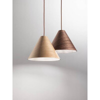Fabas Luce Esino Pendelleuchte E27 1x40W Metall und Echtholz