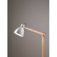 Fabas Luce Sveva Leseleuchte E27 1x60W Metall und Holz wei&s