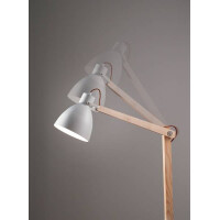 Fabas Luce Sveva Leseleuchte E27 1x60W Metall und Holz wei&s