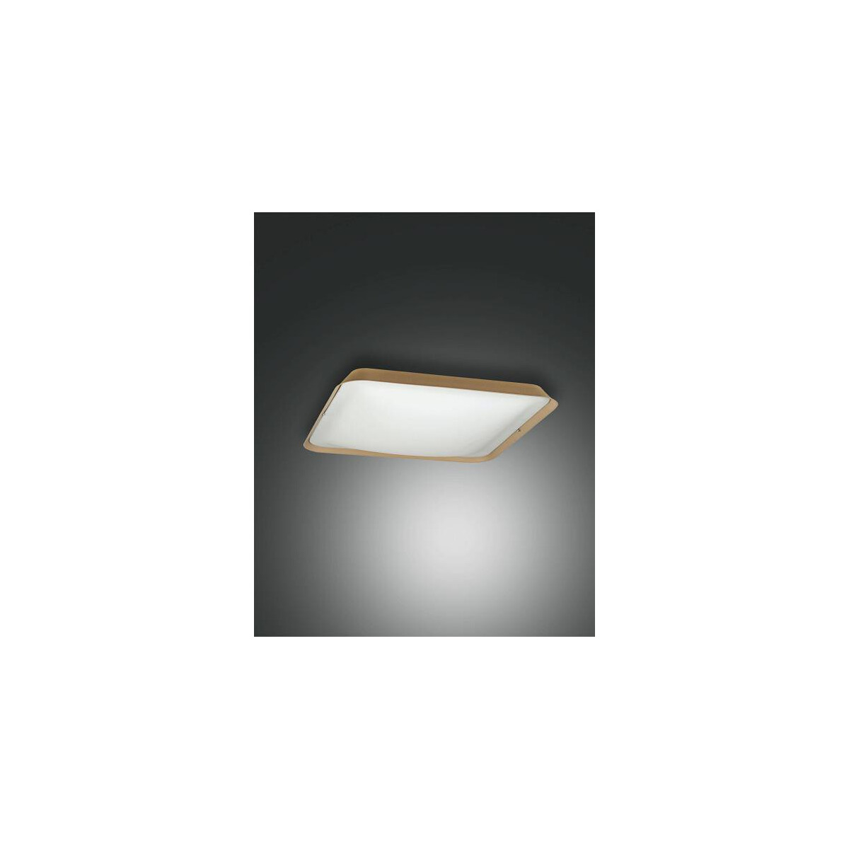 Fabas Luce Hugo Deckenleuchte LED 1x18W Metall und gebogenes Glas sandfarben/weiß