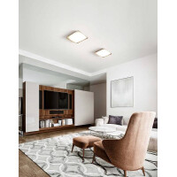 Fabas Luce Hugo Deckenleuchte LED 1x18W Metall und gebogenes