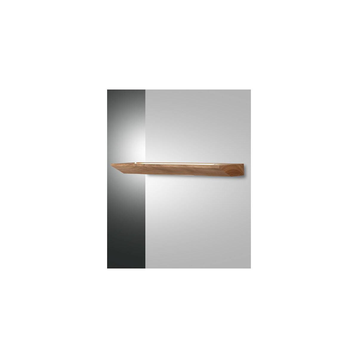 Fabas Luce Linus Wandleuchte LED 1x27W Metall und Holz mit Glas Eichenholz