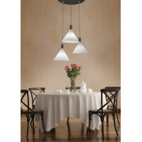 Fabas Luce Vincent Pendelleuchte E27 3x40W Metall und geblas