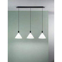 Fabas Luce Vincent Pendelleuchte E27 3x40W Metall und geblas