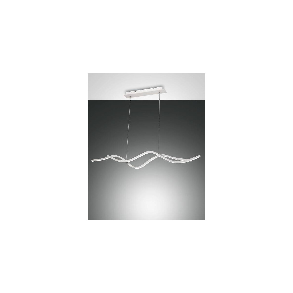 Fabas Luce Sinuo Pendelleuchte LED 2x18W Metall- und Methacrylat Weiss