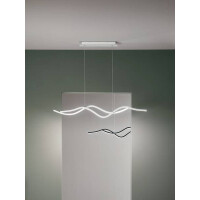 Fabas Luce Sinuo Pendelleuchte LED 2x18W Metall- und Methacr