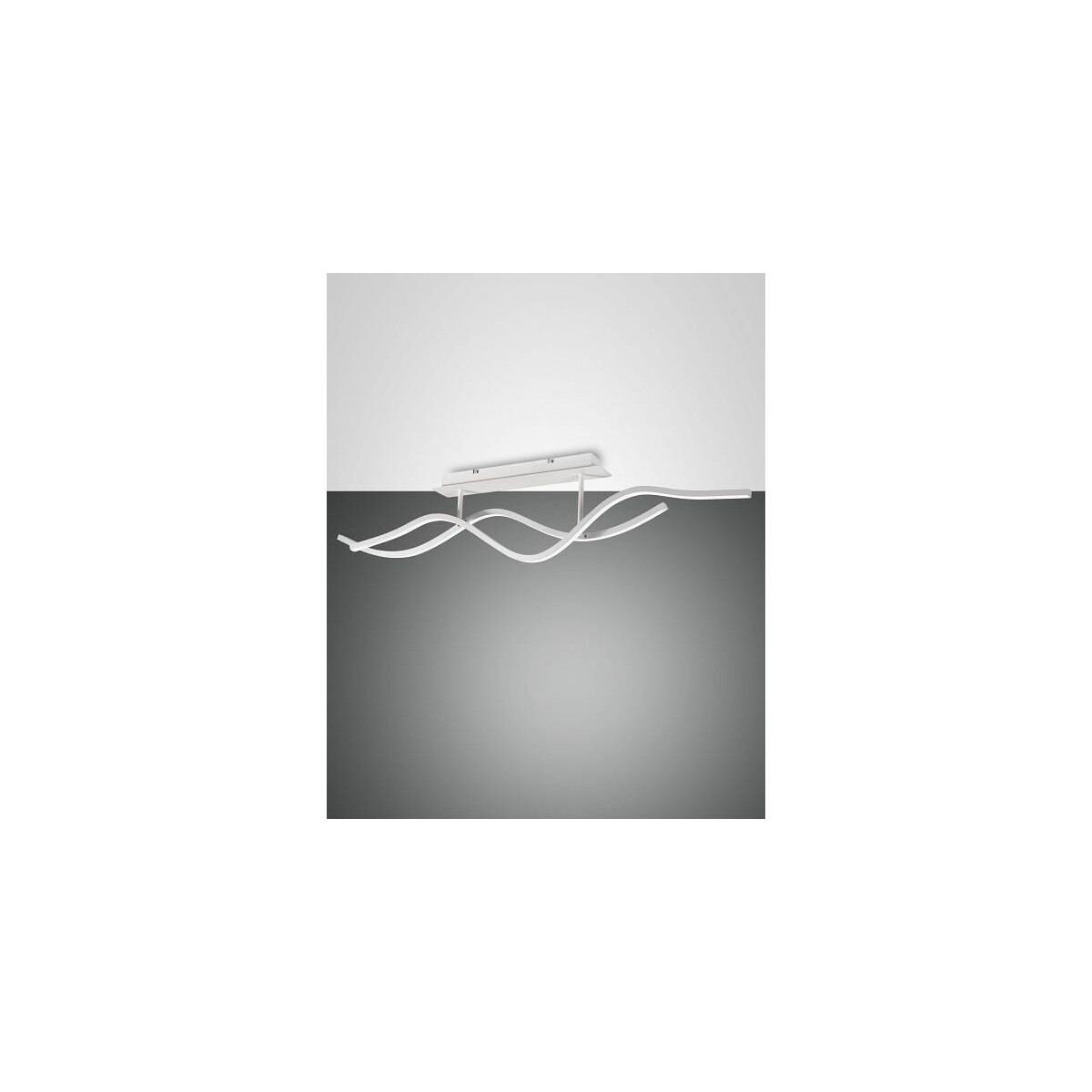 Fabas Luce Sinuo Deckenleuchte LED 2x18W Metall- und Methacrylat Weiss