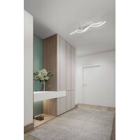 Fabas Luce Sinuo Deckenleuchte LED 2x18W Metall- und Methacr