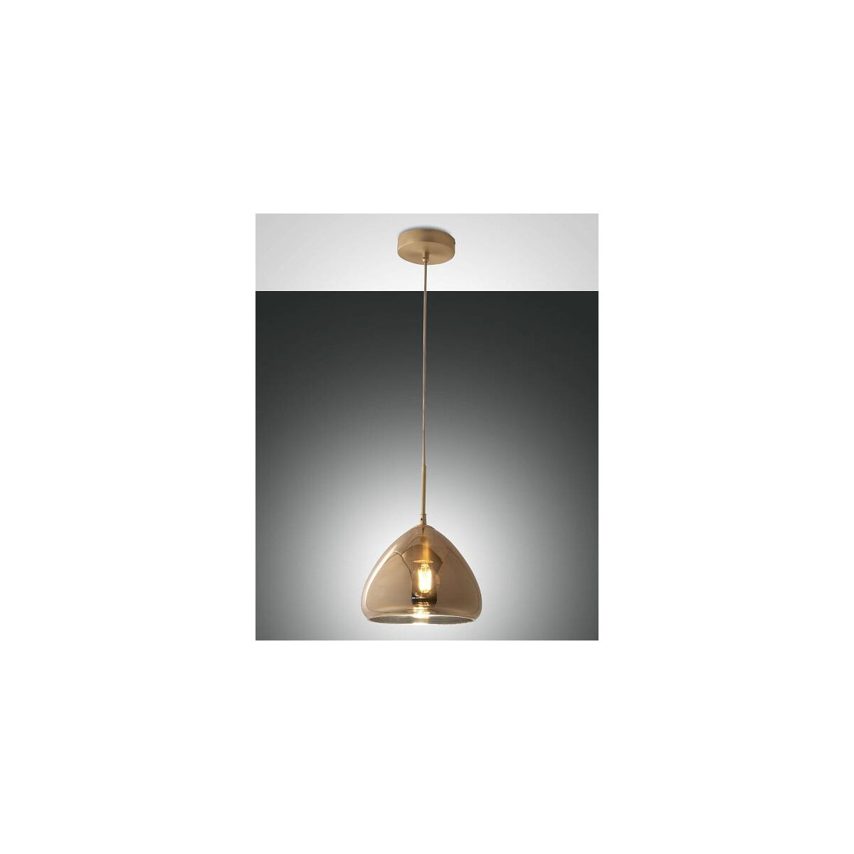 Fabas Luce GLOW Pendelleuchte E27 1x40W Messing/amber