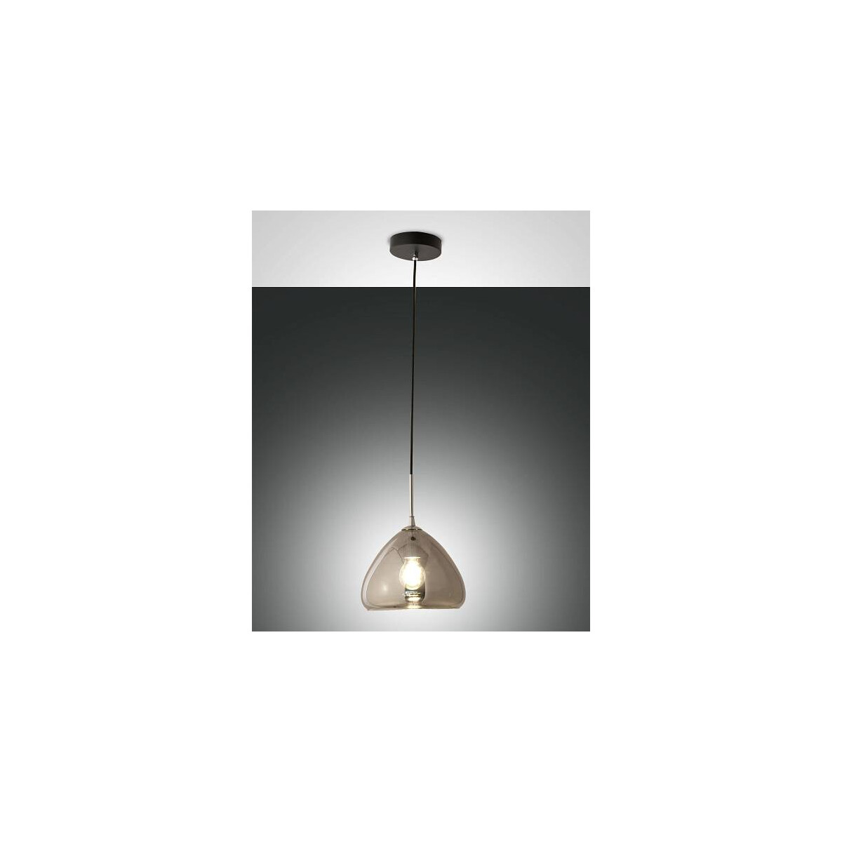 Fabas Luce GLOW Pendelleuchte E27 1x40W schwarz/verchromt