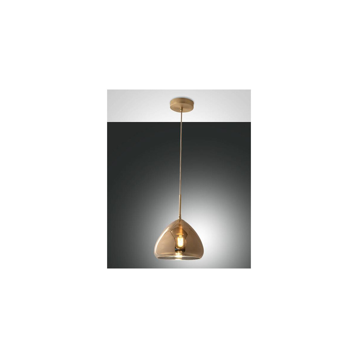 Fabas Luce GLOW Pendelleuchte E27 1x40W Messing/amber