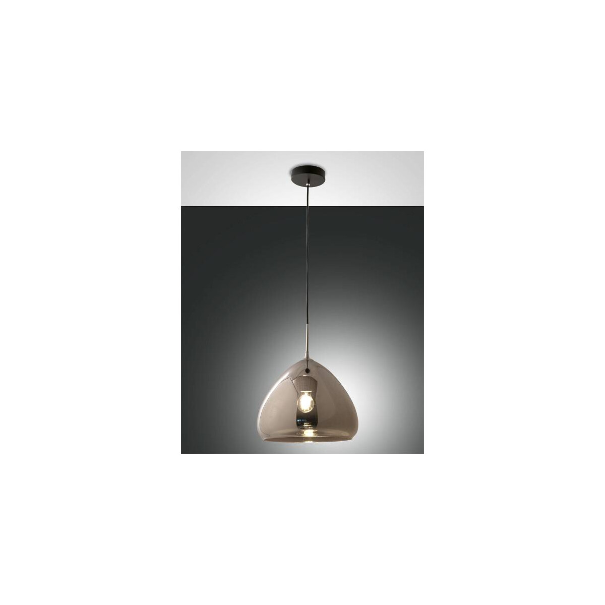 Fabas Luce GLOW Pendelleuchte E27 1x40W schwarz/verchromt