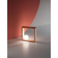 Fabas Luce Kark Tischleuchte LED 1x5W Holzgestell mit Geblas
