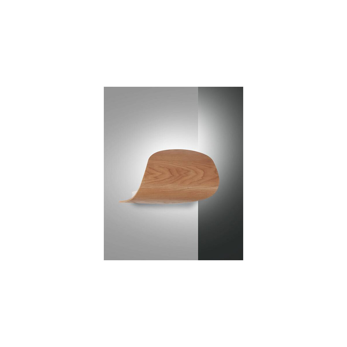 Fabas Luce Pevero Wandleuchte LED 1x18W Metall und Holz Eschenholz