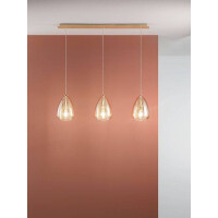 Fabas Luce Britton Pendelleuchte E27 3x40W Metall und geblas