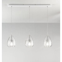 Fabas Luce Britton Pendelleuchte E27 3x40W Metall und geblas