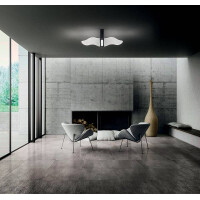 Fabas Luce Fenice Deckenleuchte LED 1x40W Metall- und Methac