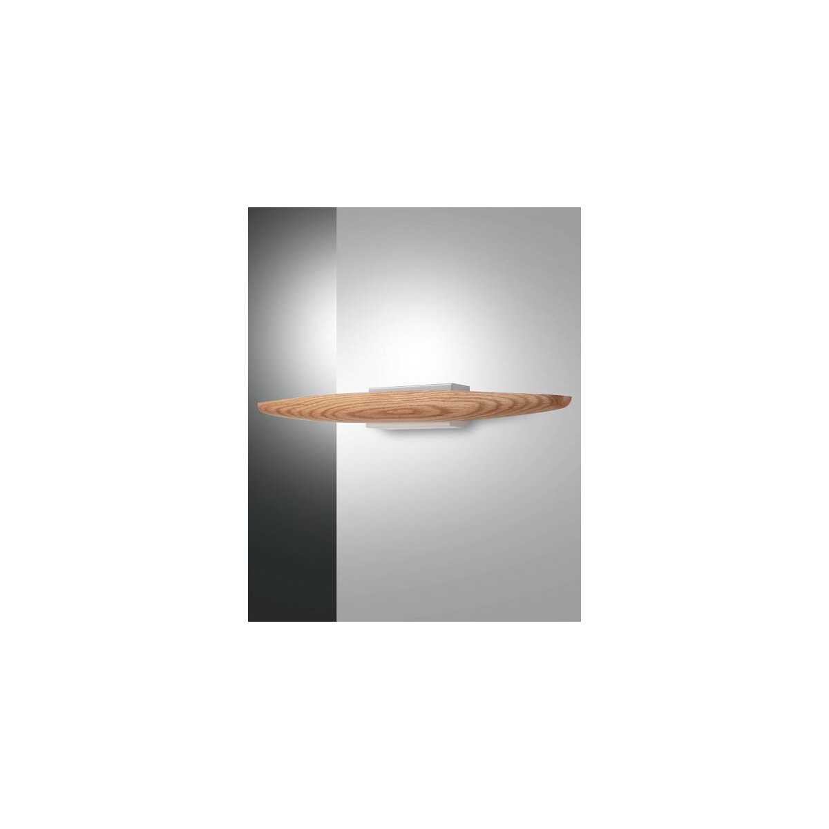 Fabas Luce Ribot Wandleuchte LED 1x17W Metall und Holz mit Glas Eichenholz