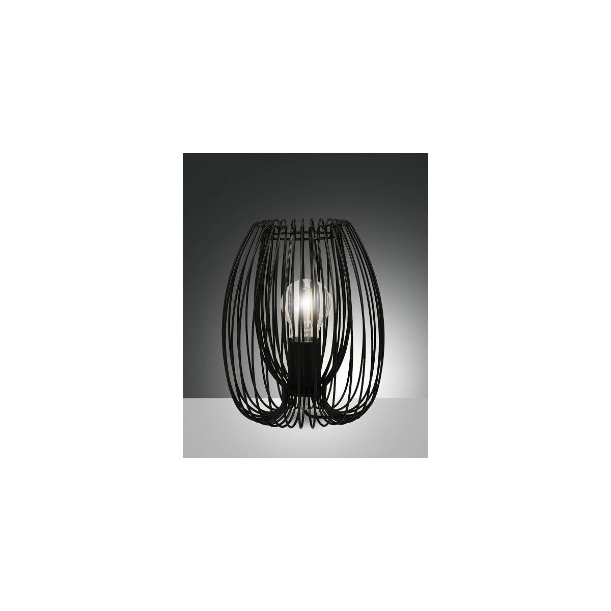 Fabas Luce Camp Tischleuchte E27 1X40W Metall Schwarz