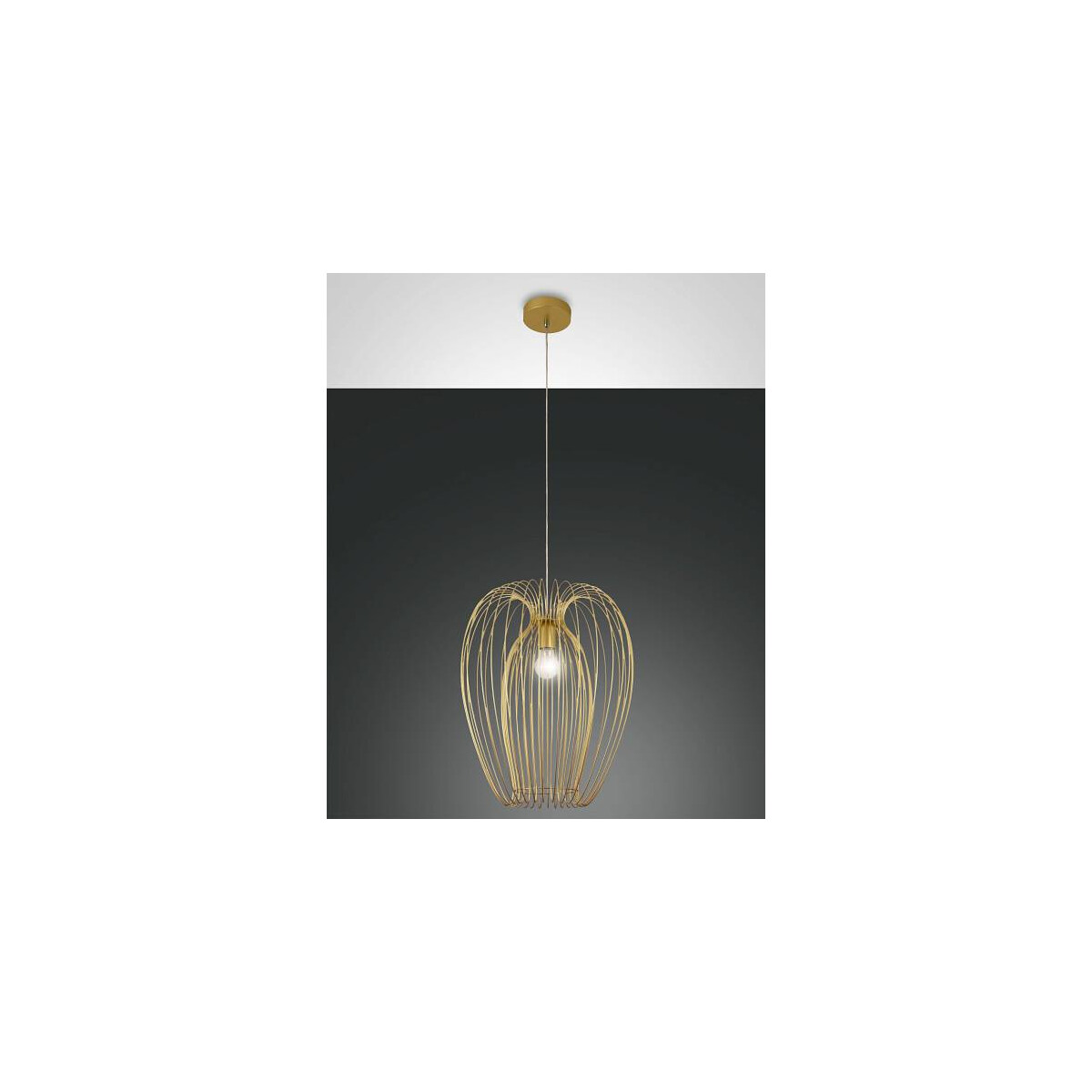 Fabas Luce Camp Pendelleuchte E27 1X40W Metall Gold edelmatt