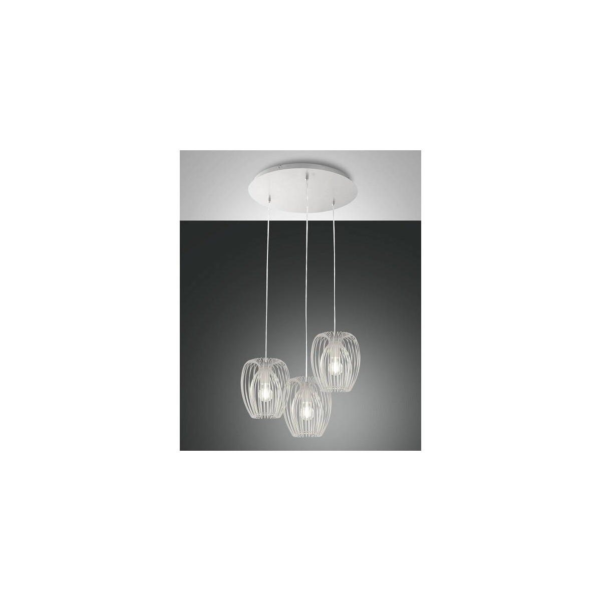 Fabas Luce Camp Pendelleuchte E27 3x40W Metall weiß
