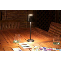 Fabas Luce KATY Akku Tischleuchte LED 1x3W schwarz 8