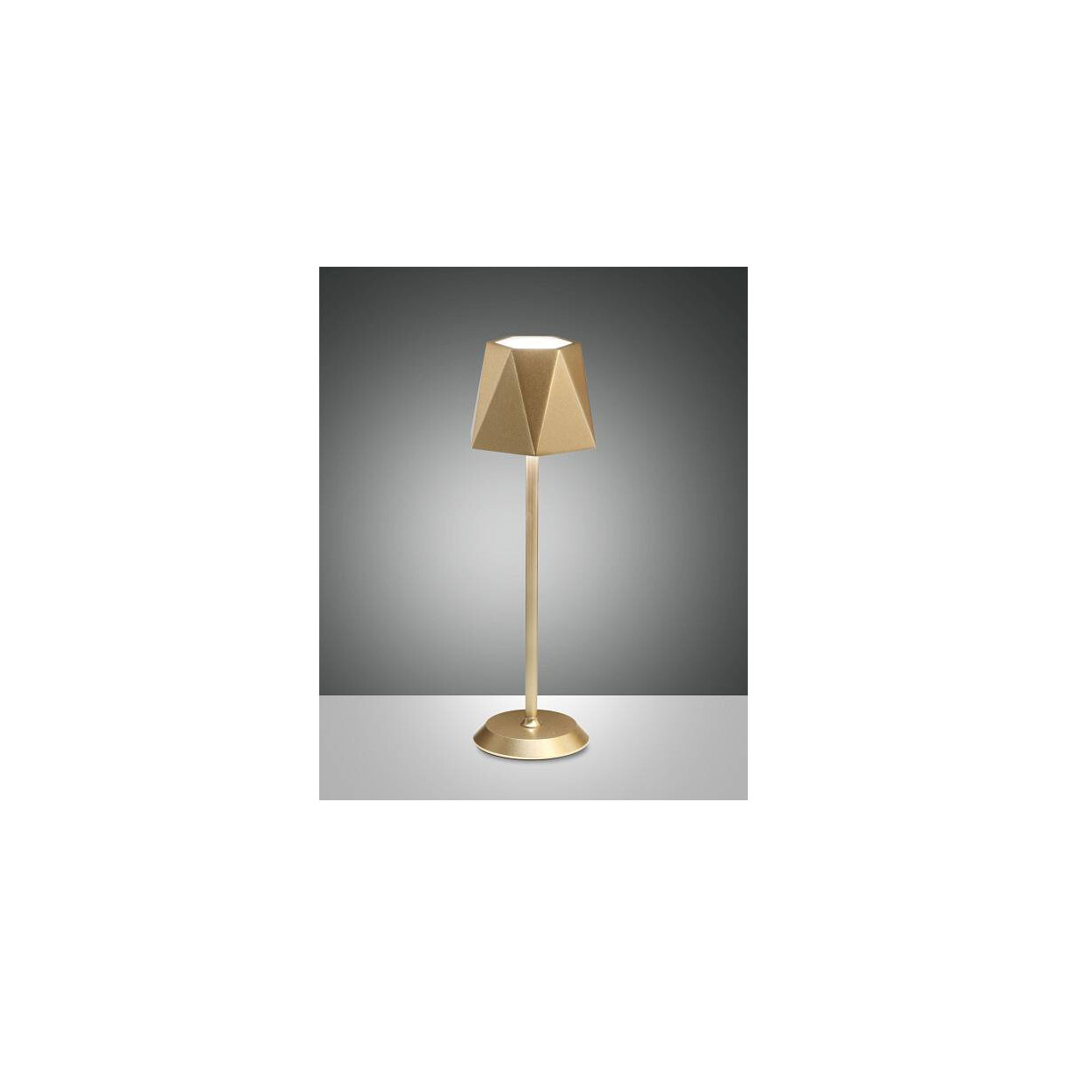 Fabas Luce KATY Akku Tischleuchte LED 1x3W gold edelmatt