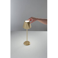Fabas Luce KATY Akku Tischleuchte LED 1x3W gold edelmatt 5