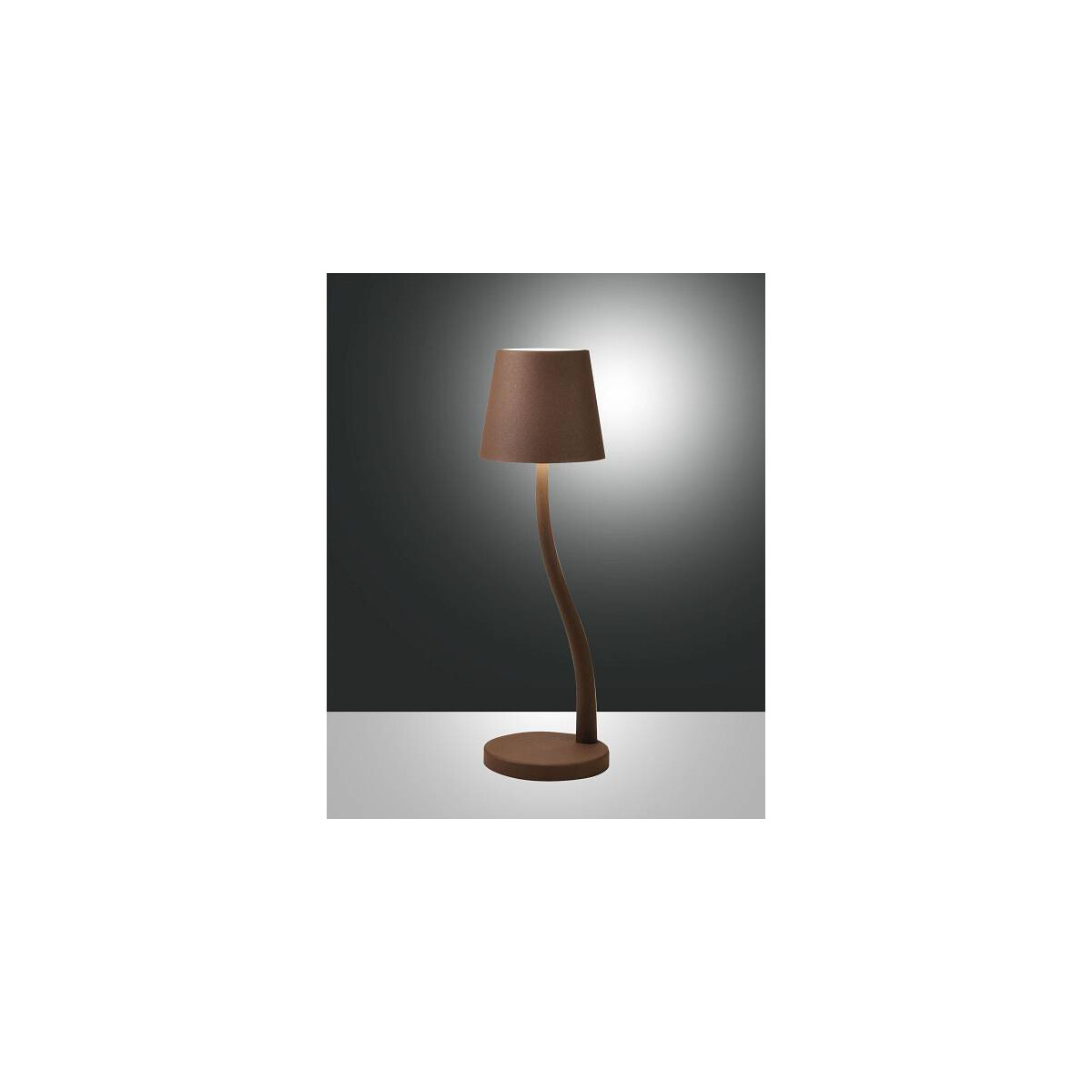 Fabas Luce Judy Akku Tischleuchte LED 1x3W Metall Rostbraun