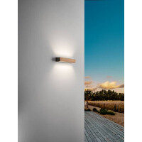 Fabas Luce Hazel Wandleuchte LED 1x13W Metall und Holz mit G