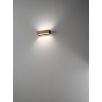 Fabas Luce Hazel Wandleuchte LED 1x13W Metall und Holz mit G
