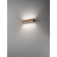 Fabas Luce Hazel Wandleuchte LED 1x20W Metall und Holz mit G