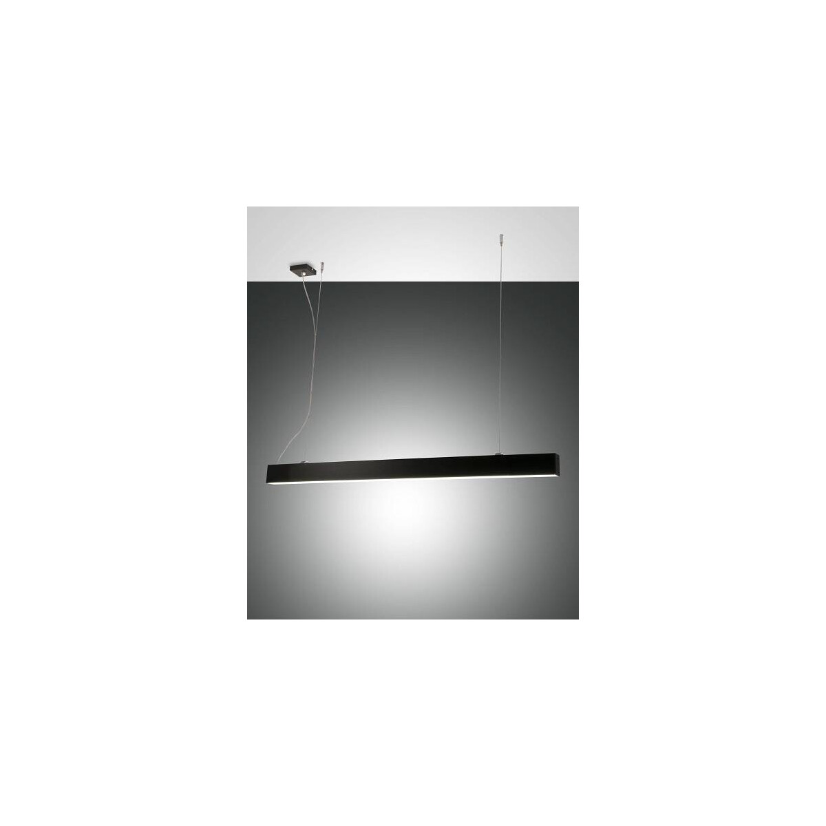 Fabas Luce Next Pendelleuchte LED 215W+235W Metall- und Polycarbonatstruktur Schwarz