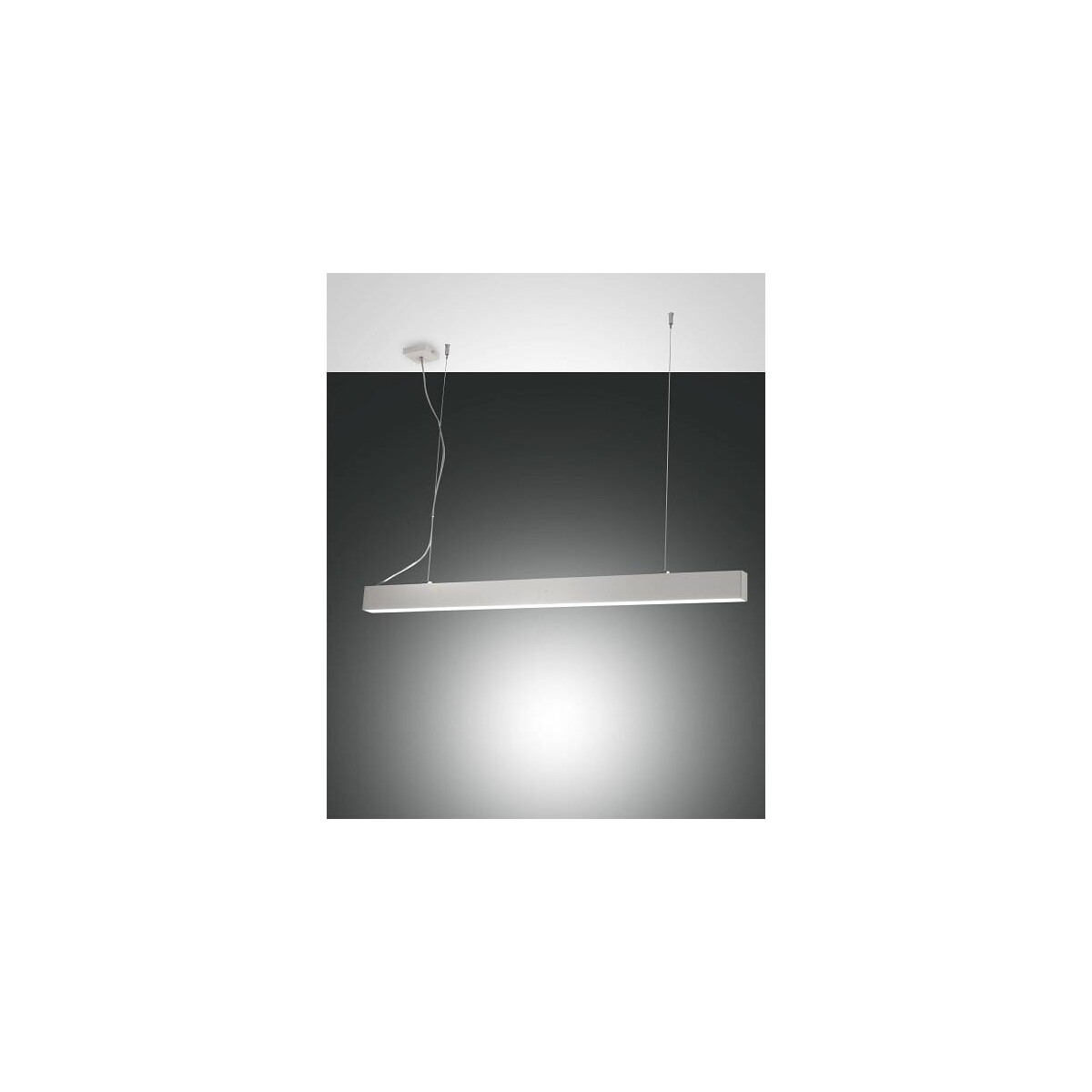 Fabas Luce Next Pendelleuchte LED 28W+30W Metall- und Polycarbonatstruktur Weiss