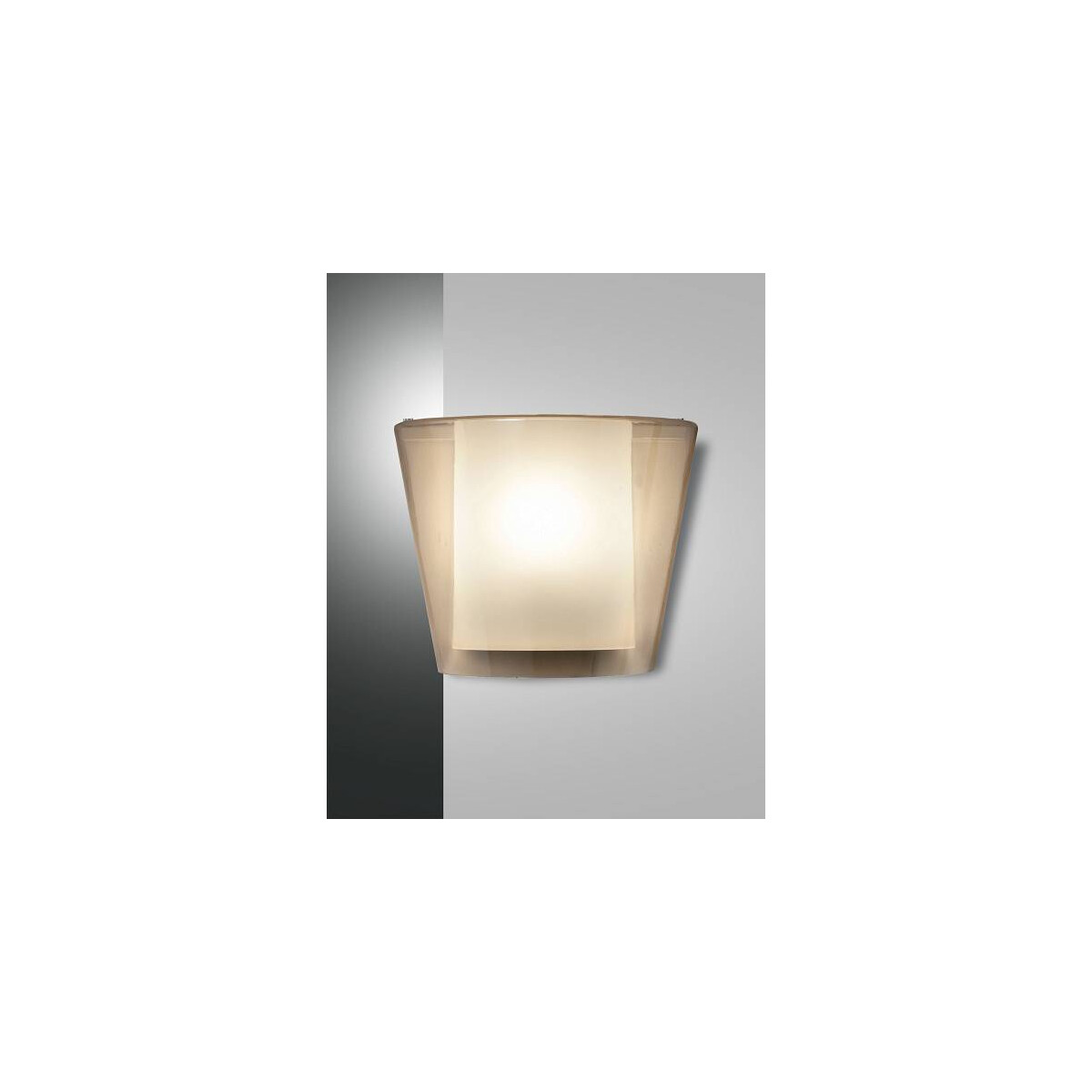 Fabas Luce Viki Wandleuchte E27 1x40W Metall glas - und Methacrylat Amber