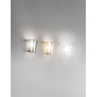 Fabas Luce Viki Wandleuchte E27 1x40W Metall glas - und Meth