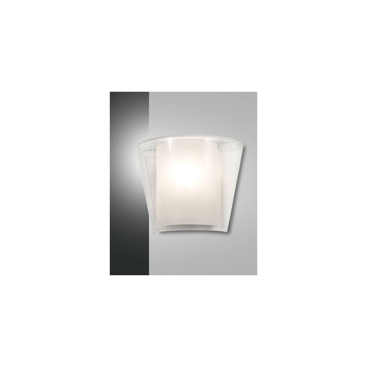 Fabas Luce Viki Wandleuchte E27 1X40W Metall glas - und Methacrylat Transparent
